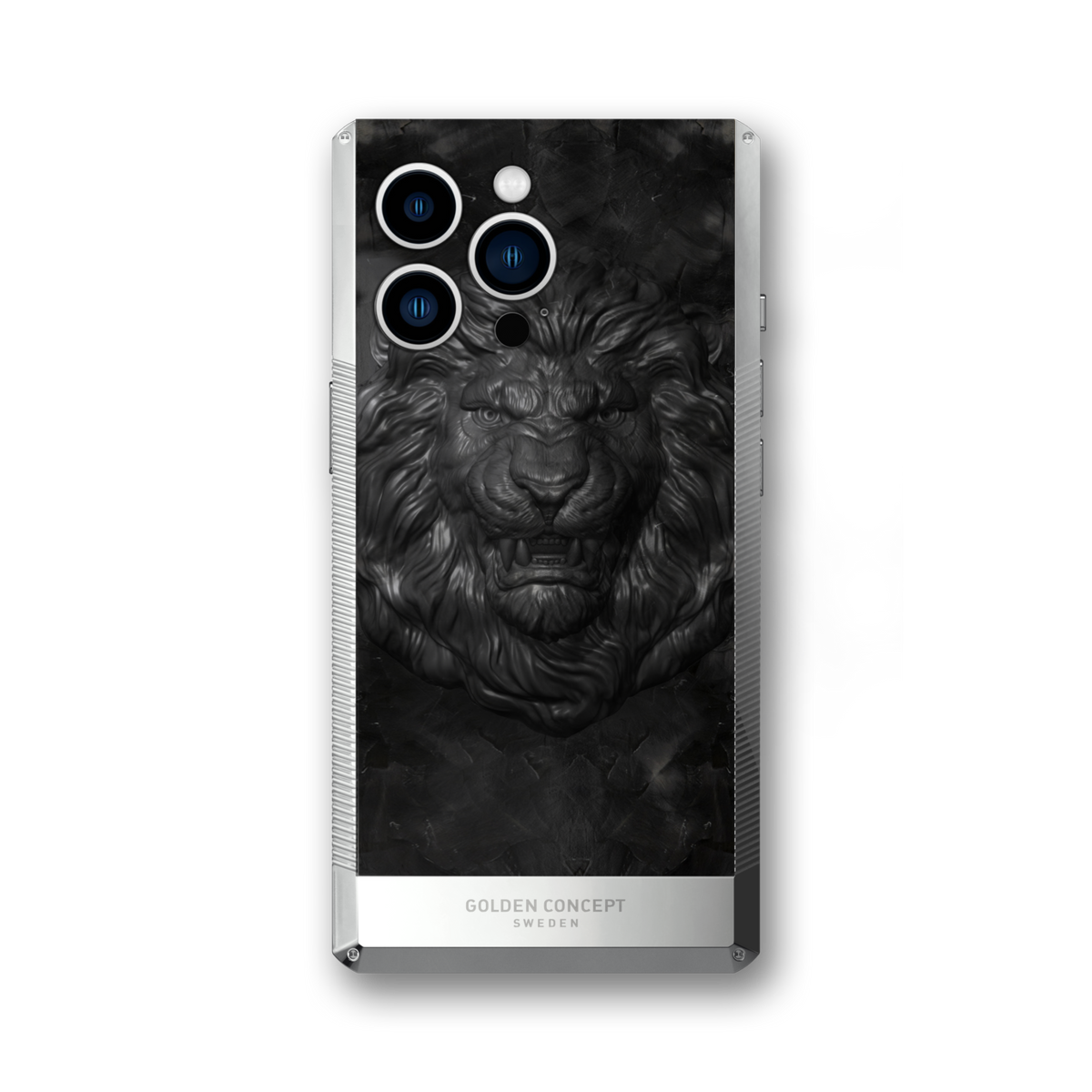 [예약구매] 골든컨셉 아이폰14 티타늄케이스 Lion Edition (화이트골드)